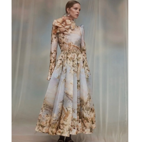 ZIMMERMANN Lyrical Floral Appliqué Dress - Picture 14 of 16